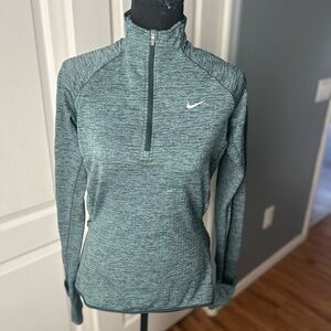 Nike Women's Green Quarter-Zip Sweatshirt